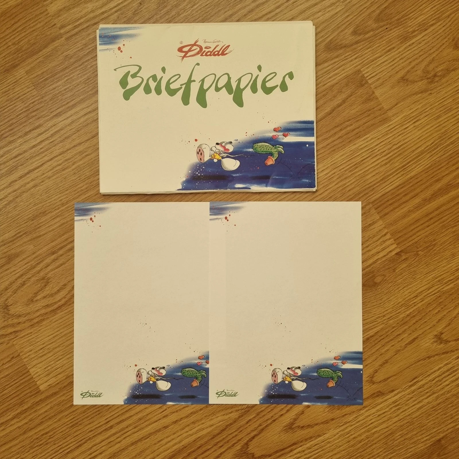 Diddl witte briefpapiermap + 2 briefpapier 25